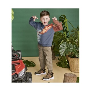 Foto 4 | Foto 4 | Sudadera Audaz Para Niño De Algodón Gris Con Estampado De Dinosaurio