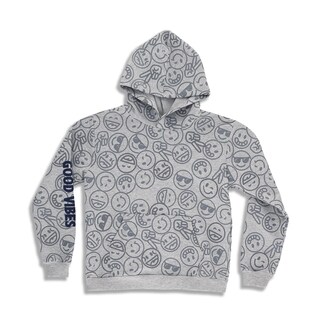 Foto 1 | Foto 1 | Sudadera Audaz Para Niño Poliéster Gris Con Estampado De Emojis