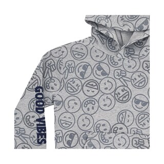 Foto 3 | Foto 3 | Sudadera Audaz Para Niño Poliéster Gris Con Estampado De Emojis