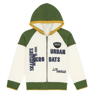 Foto 1 | Foto 1 | Sudadera Para Niño Chicos Olé 2999 Blanco Con Verde Con Cierre