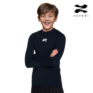 Foto 2 | Foto 2 | Playera Deportiva Manga Larga Zapari color Negro para Niños 3 Piezas