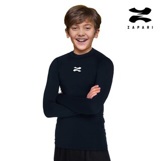 Foto 2 | Foto 2 | Playera Deportiva Manga Larga Zapari color Negro para Niños 3 Piezas