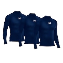 Playera Deportiva Manga Larga Zapari color Azul 3 Piezas para Niño