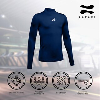 Foto 4 | Foto 4 | Playera Deportiva Manga Larga Zapari color Azul 3 Piezas para Niño