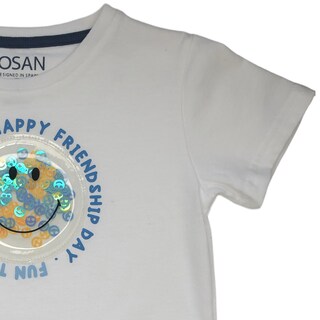 Foto 2 | Foto 2 | Playera Slime Losan 215-1023AL color Blanco Happy Friend Ship Day Fun Together para Niño