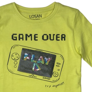 Foto 3 | Foto 3 | Playera Losan Game Over Verde para Niño