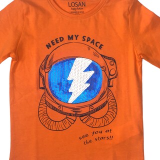 Foto 3 | Foto 3 | Playera Need My Space color Naranja para Niño