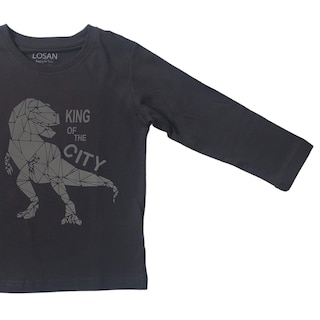 Foto 3 | Foto 3 | Playera Rex Losan King Of The City Gris para Niño