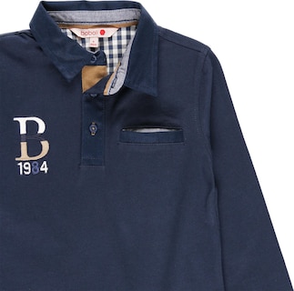 Foto 2 | Foto 2 | Playera Boboli Azul Manga Larga para Niño
