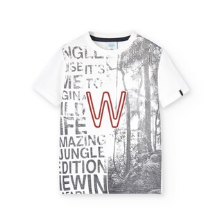 Foto 1 | Foto 1 | Playera Boboli Blanca Estampado W para Niño