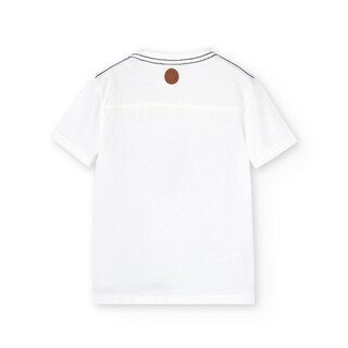 Foto 2 | Foto 2 | Playera Boboli Blanca Estampado W para Niño