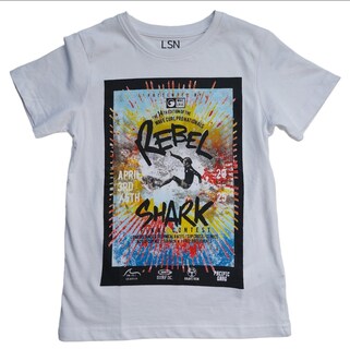 Foto 1 | Foto 1 | Playera Color Blanco ''rebel Shark'' Para Niño Losan