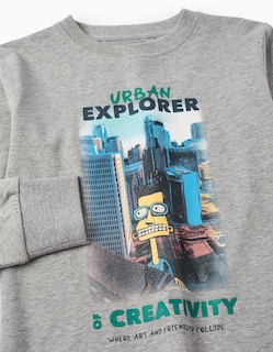 Foto 3 | Foto 3 | Playera De Manga Larga Para Niño 'urban Explorer Gris Zippy