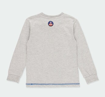 Foto 5 | Foto 5 | Playera Gris De Manga Larga “to The Moon And Never Back” Niño Boboli