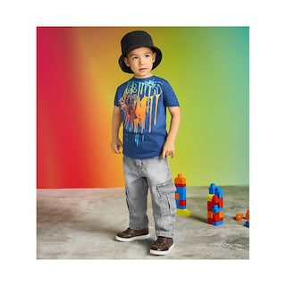 Foto 1 | Foto 1 | Playera Audaz Para Niño De Algodón Azul Marino Con Estampado Gamer