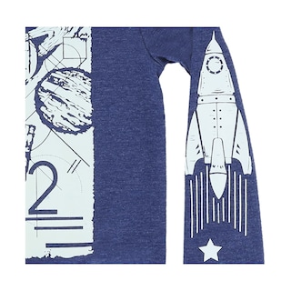 Foto 2 | Foto 2 | Playera Audaz Para Niño De Poliéster Azul Marino Con Estampado Espacial