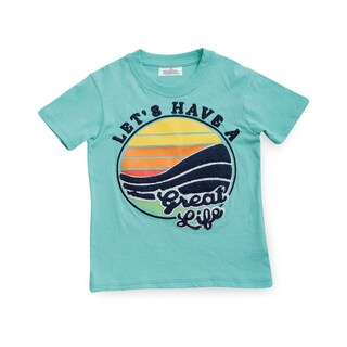 Foto 2 | Foto 2 | Playera Audaz Para Niño De Algodón Verde Con Mensaje Bordado