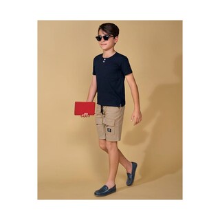 Foto 4 | Foto 4 | Playera Audaz Para Niño De Algodón En Azul Con Botones Y Bolsillo