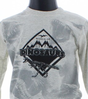 Foto 4 | Foto 4 | Playera Para Niño Chicos Olé 3253 Beige Dinosurios Manga Larga