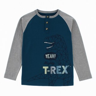 Foto 1 | Foto 1 | Playera Para Niño Chicos Olé 3211 Azul T-rex Manga Larga