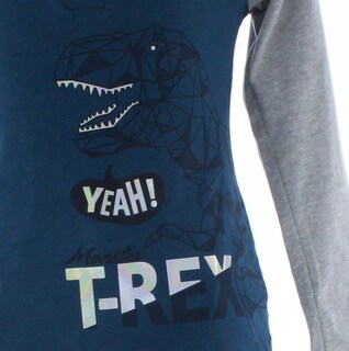 Foto 3 | Foto 3 | Playera Para Niño Chicos Olé 3211 Azul T-rex Manga Larga