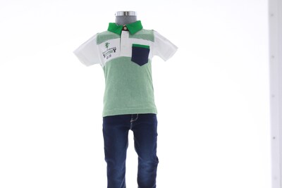 Foto 5 | Foto 5 | Playera Para Niño Chicos Olé 3308 Verde Tipo Polo