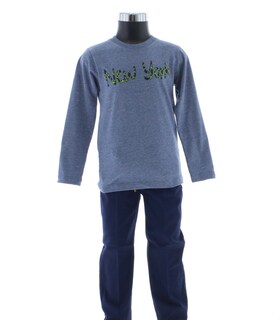 Foto 5 | Foto 5 | Playera Para Niño Chicos Olé 3701 Azul Manga Larga