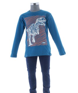 Foto 5 | Foto 5 | Playera Para Niño Chicos Olé 3254 Azul Manga Larga