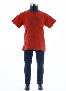 Foto 5 | Foto 5 | Playera Para Niño Chicos Olé 3335 Naranja Manga Corta