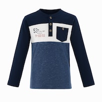 Playera Para Niño Chicos Olé 3286 Azul Manga Larga