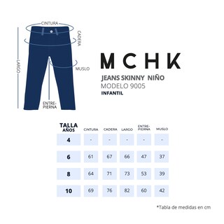 Foto 6 | Foto 6 | 3-pack Jeans De Mezclilla Mchk. Skinny, Escolar, Para Niño, Color Azul Marino.