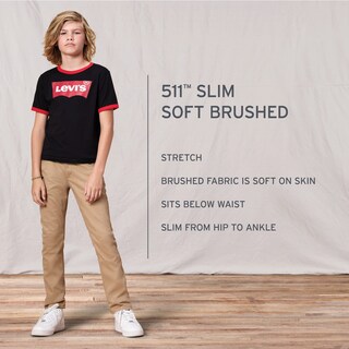 Foto 7 | Foto 7 | Pantalones Levi's Big 511 Slim Fit Uniform Dress Blues 10 Para Niños - Venta Internacional.