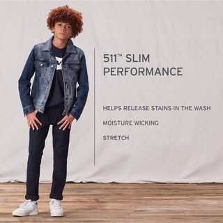 Foto 5 | Foto 5 | Vaqueros Levi's 511 Slim Fit Performance Para Niños, Color Negro 14 - Venta Internacional.
