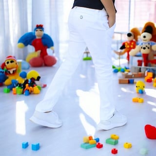 Foto 2 | Foto 2 | Pantalón De Gabardina Strech Para Niño Y/o Adolescente Color Blanco