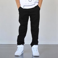 Pantalón De Gabardina Strech Para Niño Y/o Adolescente Color Negro