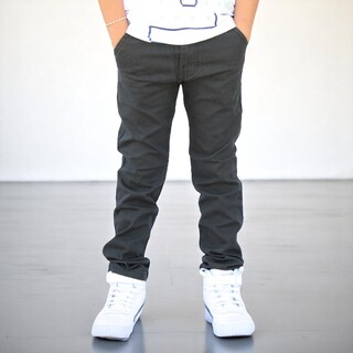 Foto 1 | Foto 1 | Pantalón De Gabardina Strech Para Niño Y/o Adolescente Color Gris Oxford