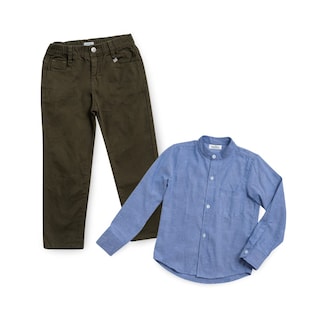 Foto 4 | Foto 4 | Pantalón Audaz Para Niño De Algodón Verde Con Ajuste Elástico