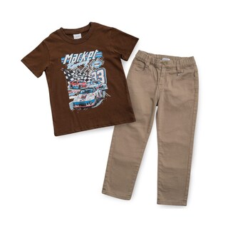 Foto 4 | Foto 4 | Pantalón Audaz Para Niño De Algodón Miel Con Pretina Elástica