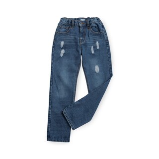 Foto 2 | Foto 2 | Jeans Audaz Para Niño De Algodón Azul Claro Con Efecto Desgastado
