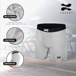 Foto 1 | Foto 1 | Zapari Short De Licra Deportivo Interior Mallas De Compresión 3/4 Para Niños Pantalones Cortos Depo Verde Lima