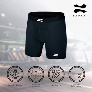 Foto 2 | Foto 2 | Zapari Short De Licra Deportivo Interior Mallas De Compresión 3/4 Para Niños Pantalones Cortos Depo Verde Lima