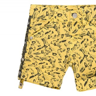 Foto 2 | Foto 2 | Short de Gabardina Boboli Amarillo Diseño Coches para Niño