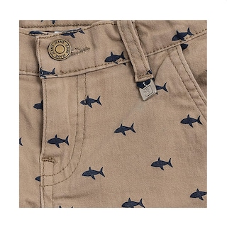 Foto 3 | Foto 3 | Short Audaz Para Niño De Algodón Beige Con Estampado De Tiburones