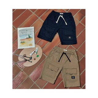 Foto 4 | Foto 4 | Short Audaz Para Niño En Algodón Azul Marino Con Bolsillos Cargo