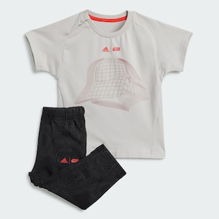 Foto 3 | Foto 3 | Conjunto De Playera Adidas Star Wars Kids Adidas Gris Niños