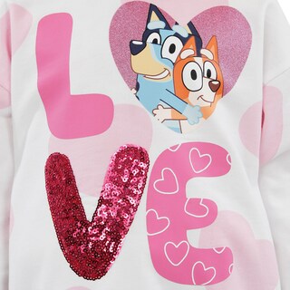 Foto 3 | Foto 3 | Sudadera Bluey Bingo Con Cuello Redondo Para Niñas, Color Blanco, 6 Años - Venta Internacional.