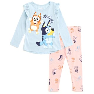 Foto 1 | Foto 1 | Conjunto De Ropa Bluey Bingo, Camiseta Y Leggings Para Niñas - Venta Internacional.
