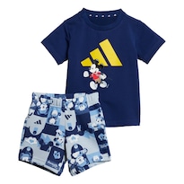 Conjunto Playera Y Pants Corto Adidas X Disney Mickey Mouse (bebé) Adidas Azul Niños