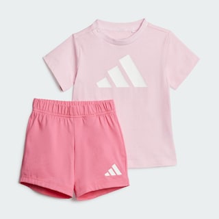 Foto 3 | Foto 3 | Conjunto Playera Y Shorts Essentials (bebé) Adidas Rosa Niños