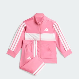 Foto 2 | Foto 2 | Conjunto Deportivo Seasonal Essentials Tiberio 3 Franjas Tricot Kids Adidas Rosa Niños